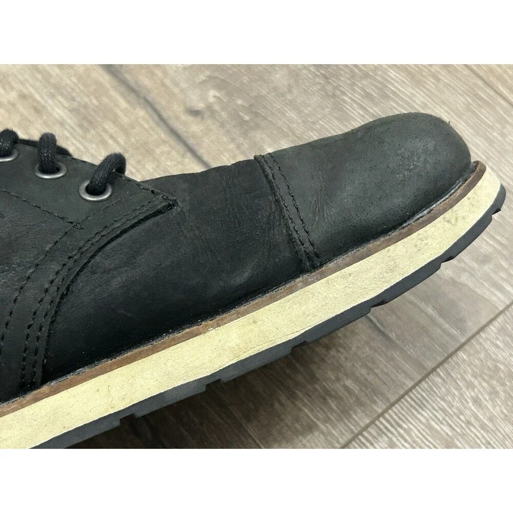 Altra Men's Smith Boots 9 Black Leather Lace Up Ankle Chukka Casual Zero Drop